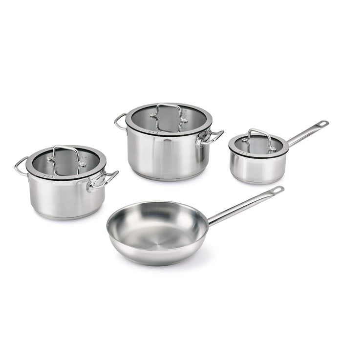 Image 1 of BergHOFF Essentials 7Pc Downdraft 18/10 Stainless Steel Cookware Set