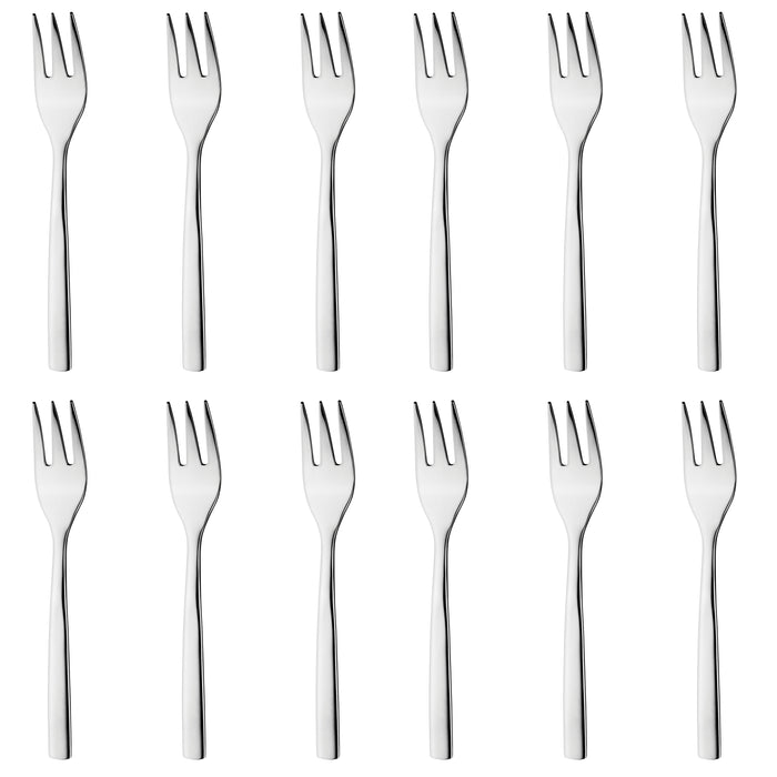 Image 5 of Essentials 12Pc Stainless Steel Cake Fork Set, Pure, 5.75"