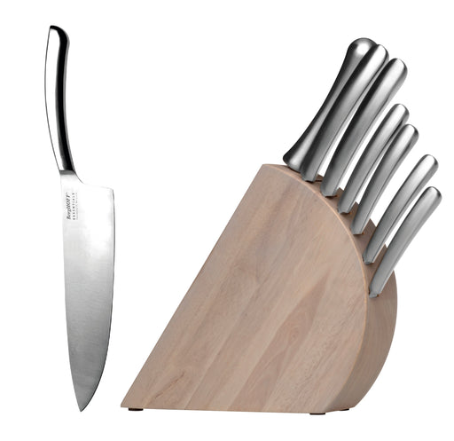 Image 1 of BergHOFF Concavo 8 Pc Stainless Steel Knife Set with Block