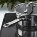 Image 3 of DiNA Helix Recycled 18/10 Stainless Steel 6.5" Saucepan 1.6qt., Glass Lid