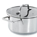 Image 3 of DiNA Helix Recycled 18/10 Stainless Steel 7.25" Stockpot 2.2qt., Glass Lid