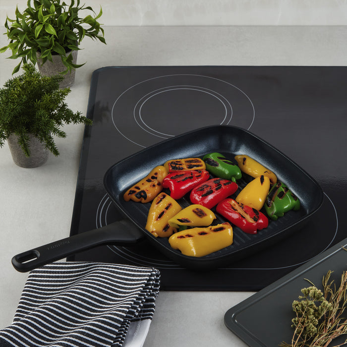 Image 2 of DiNA Helix Recycled Aluminum Nonstick Ceramic Grill Pan, 10.25"