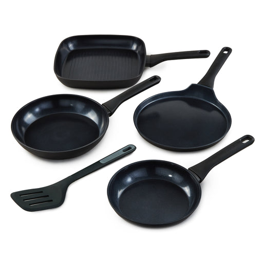 Image 1 of DiNA Helix 5pc Nonstick Specialty Pan Set with Turner, Recycled Aluminum