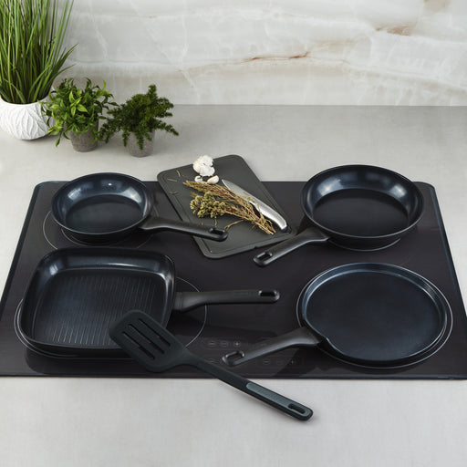 Image 2 of DiNA Helix 5pc Nonstick Specialty Pan Set with Turner, Recycled Aluminum