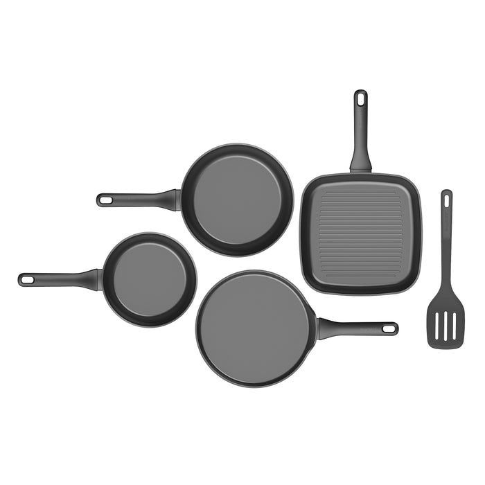 Image 8 of DiNA Helix 5pc Nonstick Specialty Pan Set with Turner, Recycled Aluminum