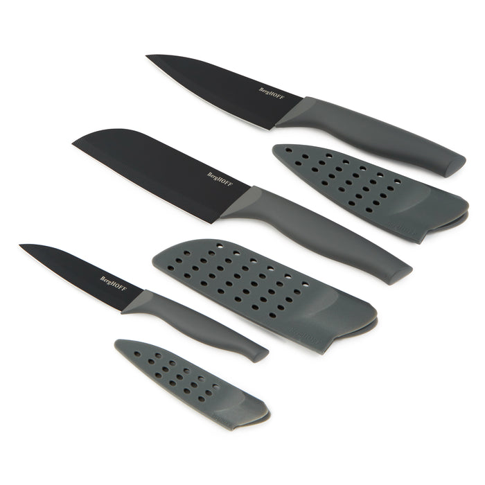 Image 1 of BergHOFF DiNA Vector Nonstick Stainless Steel 3Pc Knife Set