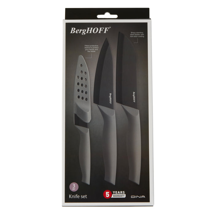 Image 6 of BergHOFF DiNA Vector Nonstick Stainless Steel 3Pc Knife Set