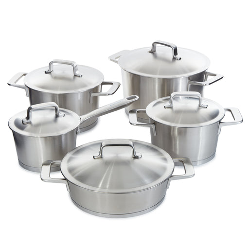 Image 1 of Meta 10Pc Recycled 18/10 Stainless Steel Cookware Set