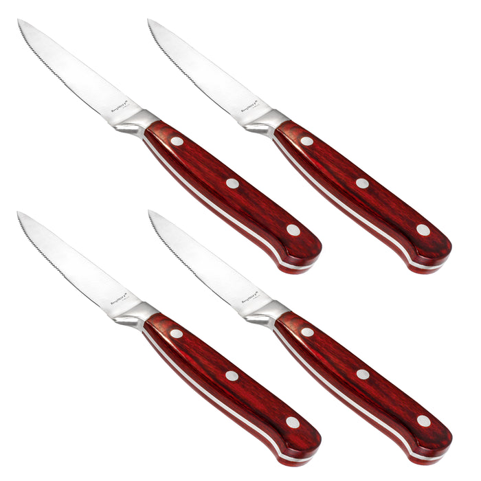BergHOFF Pakka Wood 12 Stainless Steel Steak Knives, Set of 6 - 20075348