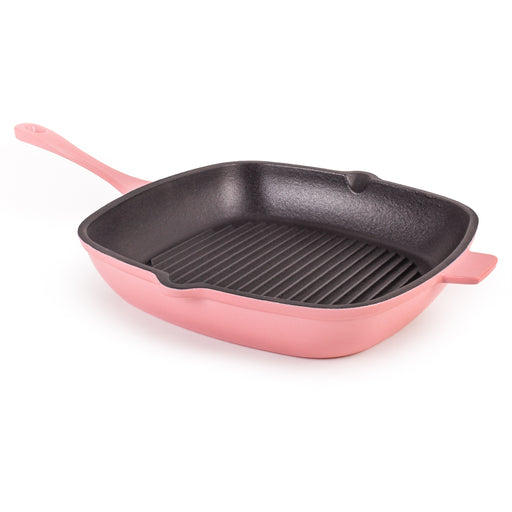 Image 1 of BergHOFF Neo 11" Cast Iron Square Grill Pan, Pink