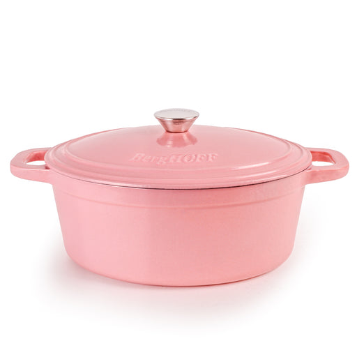 Image 1 of BergHOFF Neo Cast Iron 5qt. Oval Dutch Oven 11.5" with Lid, Pink