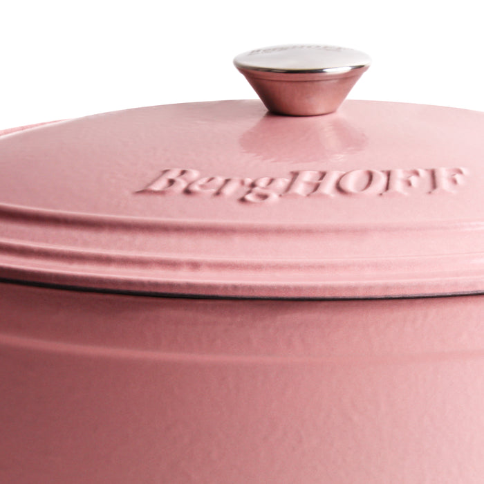 Image 4 of BergHOFF Neo Cast Iron 5qt. Oval Dutch Oven 11.5" with Lid, Pink