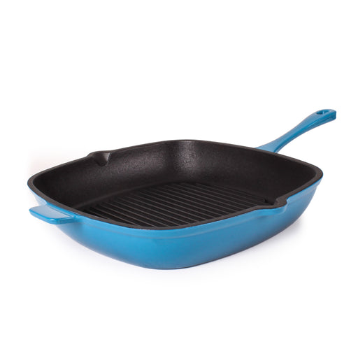 Image 1 of BergHOFF Neo 11" Cast Iron Square Grill Pan, Blue