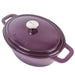 Image 3 of BergHOFF Neo Cast Iron 8qt. Oval Dutch Oven 13" with Lid, Purple