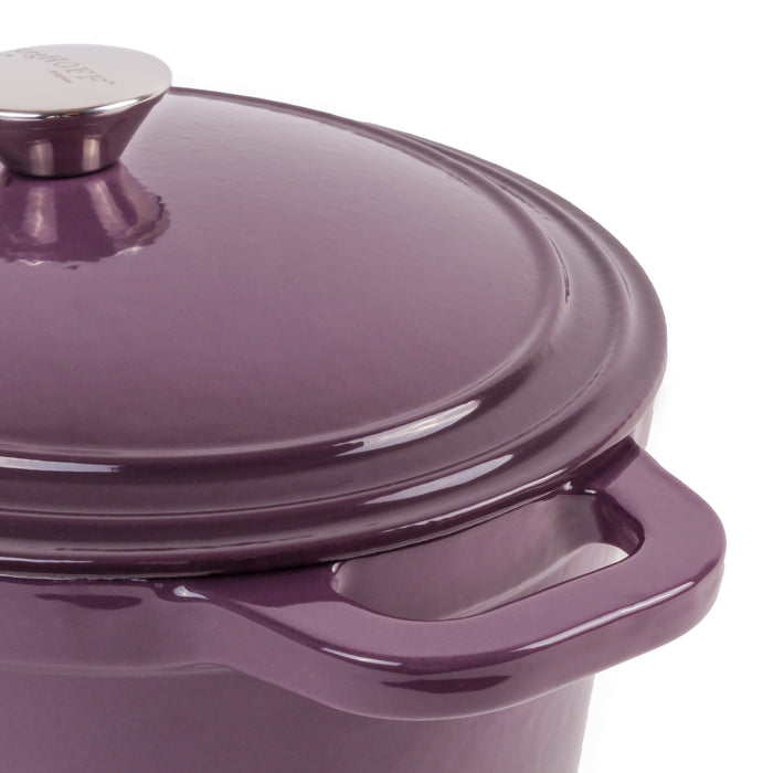 Image 5 of BergHOFF Neo Cast Iron 8qt. Oval Dutch Oven 13" with Lid, Purple