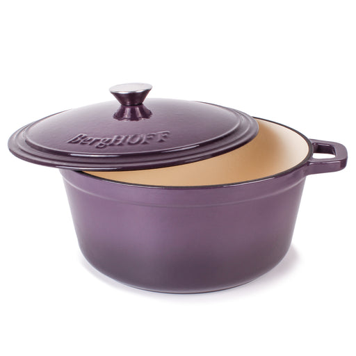 Image 2 of BergHOFF Neo Cast Iron 7qt. Round Dutch Oven 11" with Lid, Purple