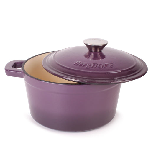 Image 2 of BergHOFF Neo Cast Iron 3qt. Round Dutch Oven 8" with Lid, Purple