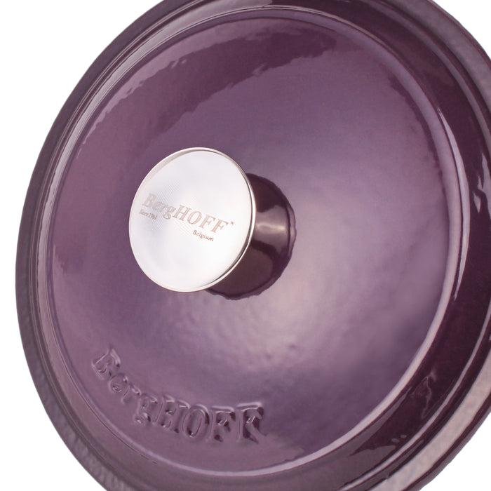 Image 6 of BergHOFF Neo Cast Iron 3qt. Round Dutch Oven 8" with Lid, Purple