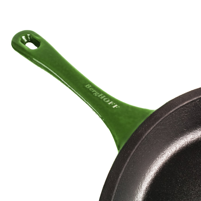 Image 4 of Neo 2pc Cast Iron 10" Fry Pan & 11" Grill Pan Cookware Set, Green