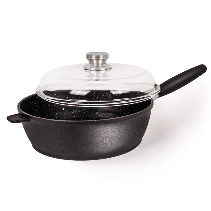 Image 2 of EuroCAST Cast Aluminum Non-stick 9.5" Saute Pan, Glass Lid