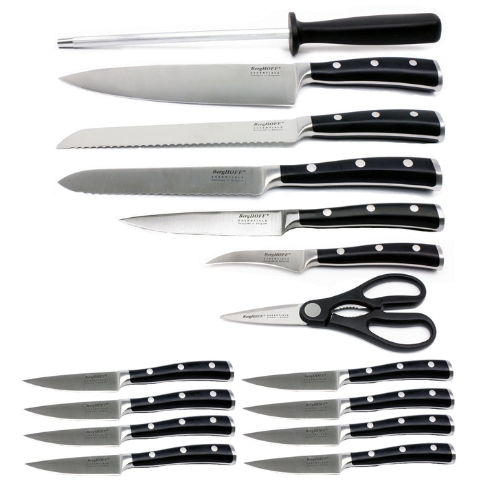 Image 3 of BergHOFF Essentials 18Pc Cutlery Set, Block with 8 Steak Knives, Hand-sharpened