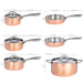 Image 9 of BergHOFF Vintage 10pc Tri-Ply Copper Cookware Set with Lids, Polished