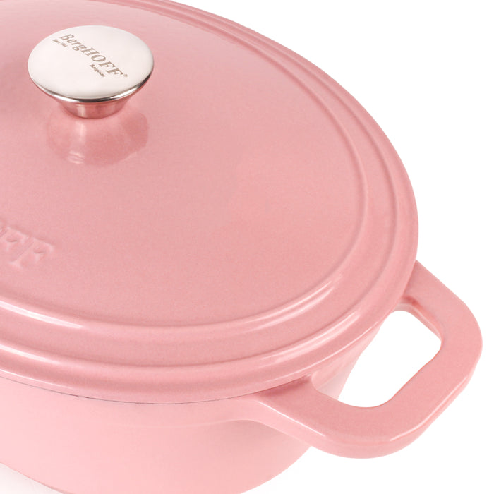 Image 3 of BergHOFF Neo Cast Iron 7qt. Round Dutch Oven 11" with Lid, Pink