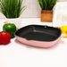 Image 6 of Neo 4pc Cast Iron Cookware Set, Grill Pan, Fry Pan & Oval Dutch Oven, Pink