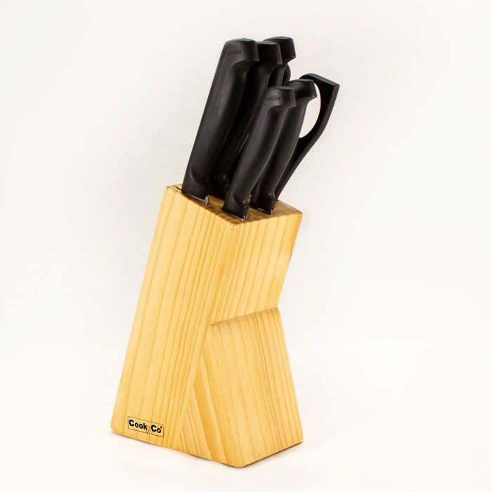 Image 2 of 8pc Ergonomic Stainless Steel Knife Block Set