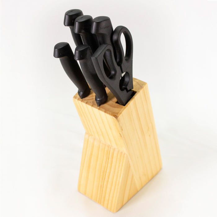 Image 5 of 8pc Ergonomic Stainless Steel Knife Block Set