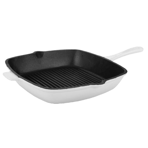 Image 1 of BergHOFF Neo 11" Cast Iron Square Grill Pan, White