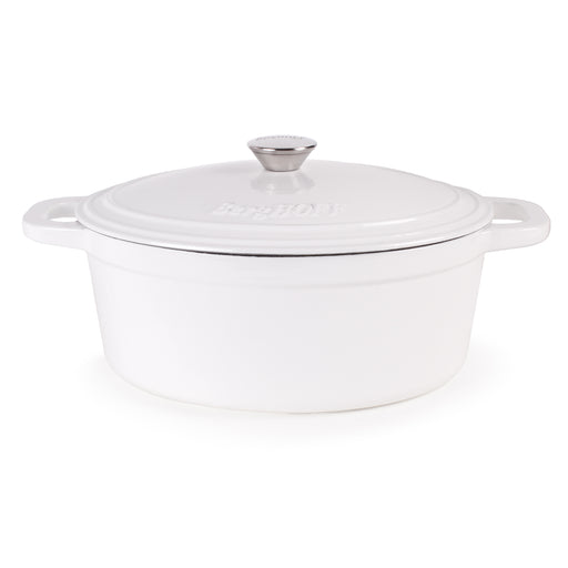 Image 1 of BergHOFF Neo Cast Iron 5qt. Oval Dutch Oven 11.5" with Lid, White