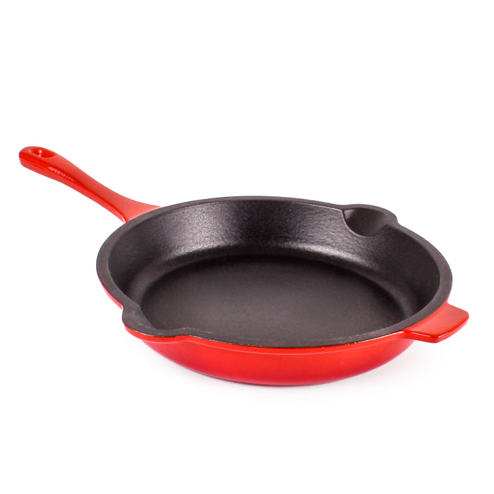 Image 8 of Neo 9pc Cast Iron Cookware Set, Red