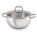 Image 1 of BergHOFF Belly Shape 18/10 Stainless Steel 9.5" Stock Pot with Glass Lid, 5.5qt.