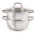 Image 6 of BergHOFF Belly Shape 18/10 Stainless Steel 9.5" Stock Pot with Glass Lid, 5.5qt.