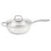 Image 1 of BergHOFF Belly Shape 18/10 Stainless Steel 9.5" Deep Skillet with Glass Lid