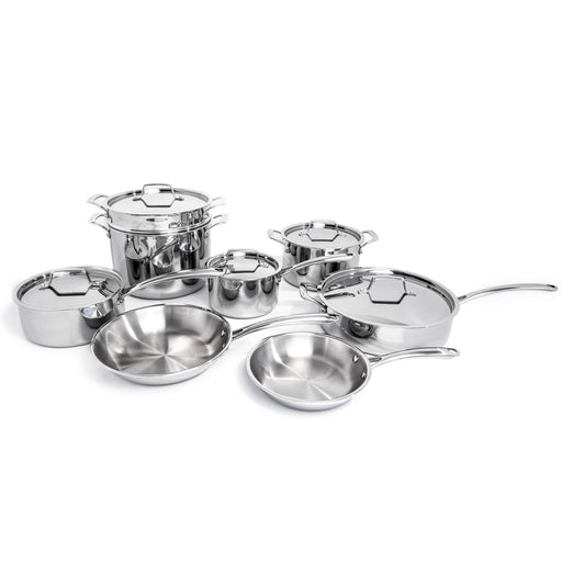 Image 1 of BergHOFF Professional 13pc Tri-Ply 18/10 Stainless Steel Cookware Set with SS Lids