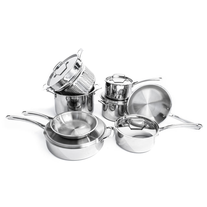 Image 3 of BergHOFF Professional 13pc Tri-Ply 18/10 Stainless Steel Cookware Set with SS Lids