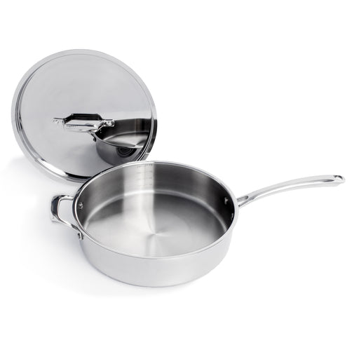 Image 2 of BergHOFF Professional Tri-Ply 18/10 Stainless Steel 11" Sauté Pan with SS Lid, 4.6qt.