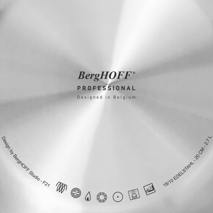 Image 4 of BergHOFF Professional Tri-Ply 18/10 Stainless Steel 8'' Fry Pan