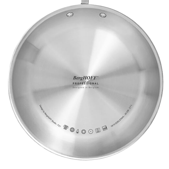 Image 6 of BergHOFF Professional Tri-Ply 18/10 Stainless Steel 8'' Fry Pan