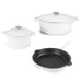 Image 1 of Neo 5pc Cast Iron Dutch Oven Set with 10" Fry Pan, 3qt. & 5qt., White