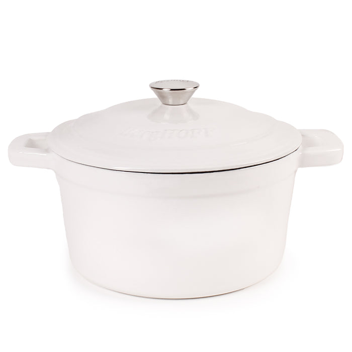 Image 3 of Neo 4pc Cast Iron Cookware Set, 3qt. & 7qt., White