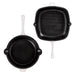 Image 1 of Neo 2pc Cast Iron 10" Fry Pan & 11" Grill Pan Cookware Set, White