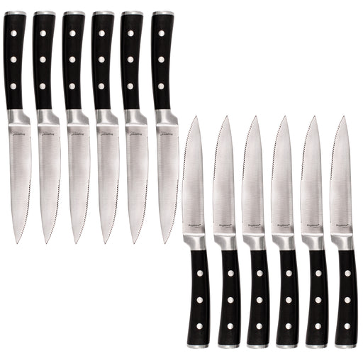 Image 2 of Essentials Classico 12Pc Stainless Steel Steak Knife Set, 5"