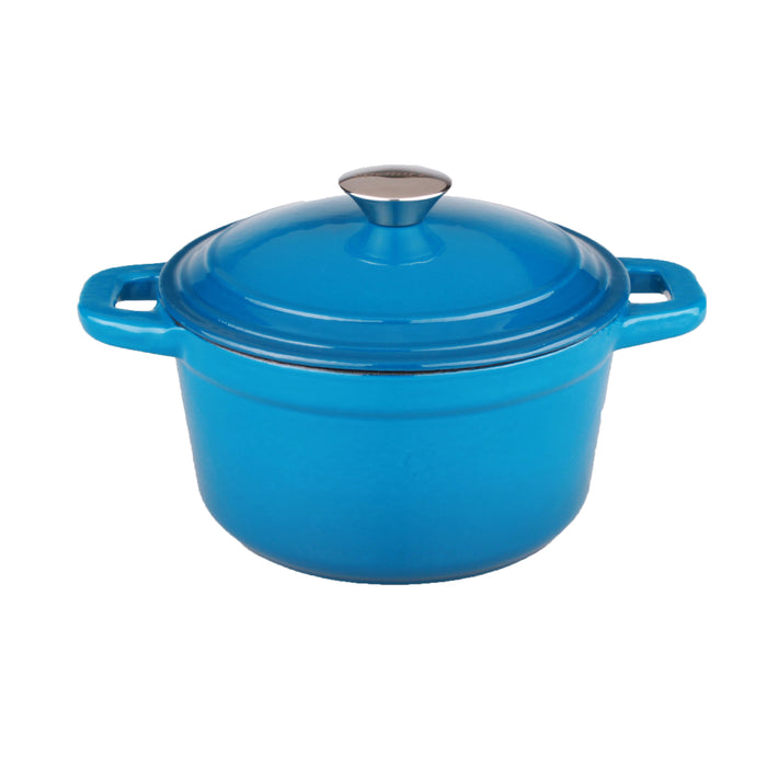 Image 11 of Neo 6pc Cast Iron Dutch Oven Cookware Set with Lids, Blue