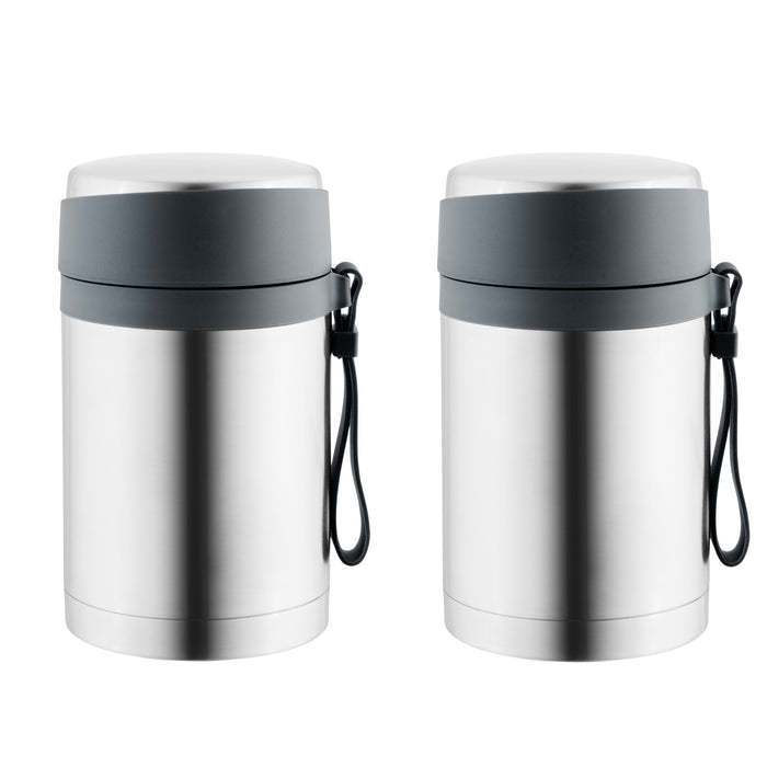 Image 1 of Essentials 28oz Food Container Set of 2, Black