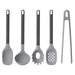 Image 1 of Leo 5Pc Nonstick Silicone Utensil Set, Grey