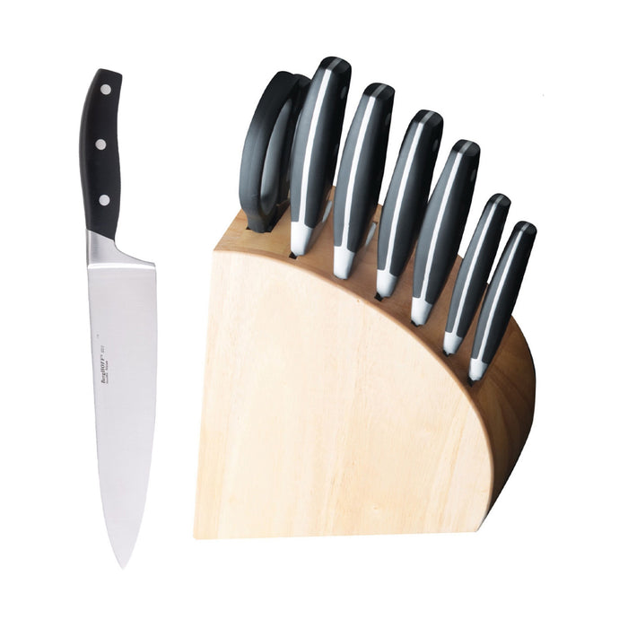 Image 15 of Forged 9pc Stainless Steel Knife Block Set with 3-in-1 Sharpener