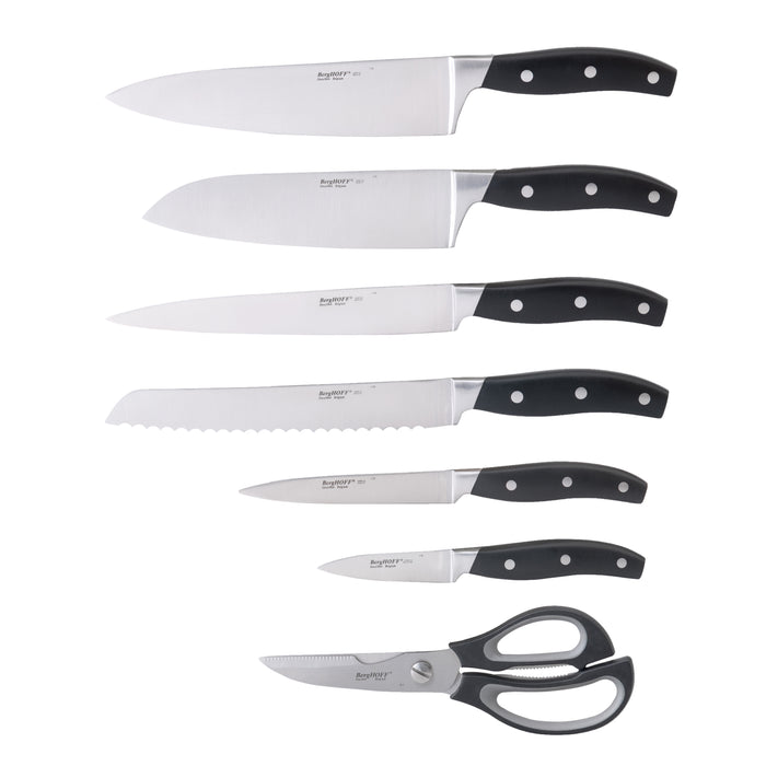 Image 3 of Forged 9pc Stainless Steel Knife Block Set with 3-in-1 Sharpener